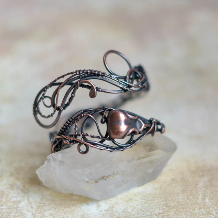 raven-skull-copper-bracelet-wire-wrapped-pociecha-jewelry-pociechajewelry.jpg