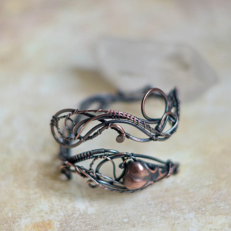 raven-skull-copper-bracelet-wire-wrapped-pociecha-jewelry-pociechajewelry-4.jpg